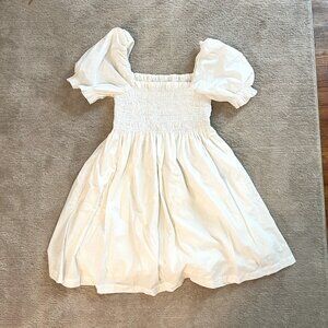 Abercrombie White Linen Puff Sleeve Mini Dress